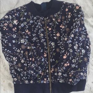 Baby girl quilted bomber jacket